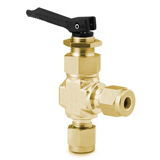 Swagelok Brass Toggle Valve 1/8" angled, ea.