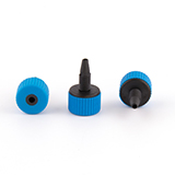 SoftGrip-No-Slip One-Piece PEEK Fingertight Fitting, Blue, pk.10