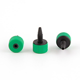 SoftGrip-No-Slip One-Piece PEEK Fingertight Fitting, Green, pk.10
