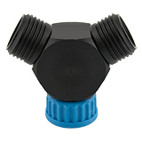 Safety-Adapter, PP, GL-45 Y-2-in-1, ea.