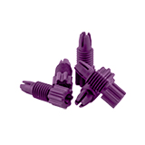 Fitting One-Piece, PURPLE, 1/16" OD Tubing for BGB Safety & Waste Caps, pk.5