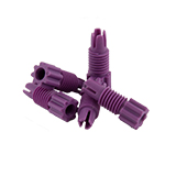 Fitting One-Piece, PURPLE, 1/8" OD Tubing for BGB Safety & Waste Caps, pk.5