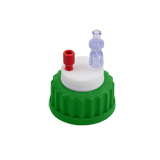 Safety-Cap GL45, Green, 1x Tubing Port, ea.