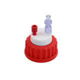 Safety-Cap GL45, Red, 1x Tubing Port, ea.