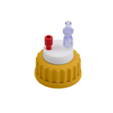 Safety-Cap GL45, Yellow, 1x Tubing Port, ea.