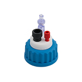 Safety-Cap GL45 for Prep HPLC, 1x 1/4"-Tubing Port, 1x Tubing Port, ea.
