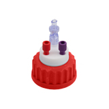 Safety-Cap GL45, Red, 2x Tubing Port, ea.