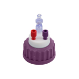 Safety-Cap GL45, Purple, 2x Tubing Port, ea.