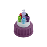 Safety-Cap GL45, Purple, 5x Tubing Port, ea.