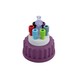 Safety-Cap GL45, Purple, 6x Tubing Port, ea.