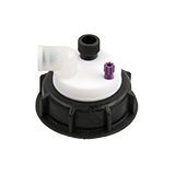 Safety-Cap S60 for Prep HPLC, 1x 1/4"-Tubing Port, 1x Tubing Port, ea.