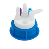 Waste-Cap S50, 2x Tubing Port, 3x Barbed Port, ea.