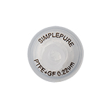 13mm Syringe Filter, PTFE Hydrophobic with GMF, Nonsterile, Pore Size 0.22µm, pk.100