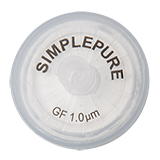 25mm Syringe Filter, Glass Micro Fiber (GMF), without binder, Nonsterile, Pore Size 1.00µm, pk.100