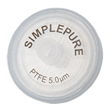 25mm Syringe Filter, PTFE Hydrophobic, Nonsterile, Pore Size 5.0µm, pk.100