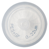 25mm Syringe Filter, Polyethersulfone (PES) with GMF, Nonsterile, Pore Size 0.22µm, pk.100