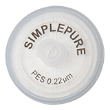 25mm Syringe Filter, Polyethersulfone (PES), Nonsterile, Pore Size 0.22µm, pk.100