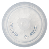 25mm Syringe Filter, Polyethersulfone (PES) with GMF, Nonsterile, Pore Size 0.45µm, pk.100