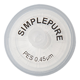 25mm Syringe Filter, Polyethersulfone (PES), Nonsterile, Pore Size 0.45µm, pk.100