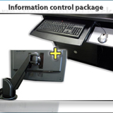 ionBench Optional Information Control Package flat screen monitor arm + keyboard shelf, ea.