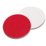 8mm Septa Silicone/PTFE (white/red), 45° shore A, 1.3mm, pk.1000