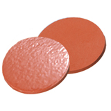 8mm Septa Natural Rubber/TEF (red-orange/transparent), 60° shore A, 1.0mm, pk.1000