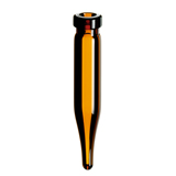 0.6ml Crimp Neck Vial 40 x 7mm (amber), conical bottom, pk.1000