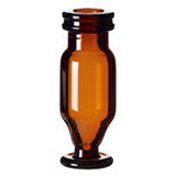 1,0ml Snap Ring Vial 32 x 11.6mm (amber), conical, with round glass foot, pk.1000