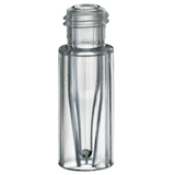 0.2ml TopSert TPX Short Thread Vial 32 x 11.6mm (clear) with integrated insert, pk.1000 - Silanized