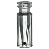 0.2ml Crimp/Snap Neck TopSert Vial 32 x 11.6mm (clear) with integrated insert, pk.1000 - Silanized