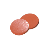 12mm Septa Natural Rubber/TEF (red-orange/transparent), 60° shore A, 1.3mm, pk.1000
