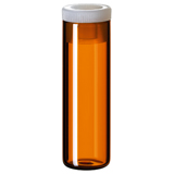 4ml Shell Vial (amber) incl. PE-Plug, 44.6 x 14.65mm, pk.1000