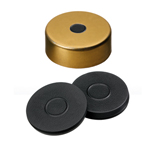 ND20 Magnetic Crimp Cap (5mm hole) with Septa Butyl Rubber, 55° shore A, 3.0mm, pk.1000