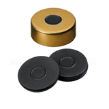 ND20 Magnetic Crimp Cap (8mm hole) with Septa Butyl Rubber, 55° shore A, 3.0mm, pk.1000
