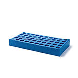 Polystyrene Storage Rack without lid for 45x15mm Vials, holds 50 vials, 5x10