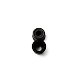 8mm open top cap with flange (black, polypropylene) without septum, 5.5mm hole