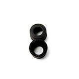 13mm PP Open Top Screw Cap (black), 13-425 thread, 8.5mm hole, without Septum, pk.100