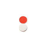 13mm Septum Red PTFE/White Silicone, Soft (1.5mm thick), pk.100