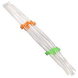 ORANGE/GREEN 0.38 MM I.D. PVC PKG.12