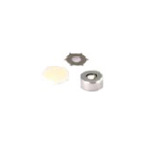 Headspace Crimp Cap, silver, with PTFE/Silicone Star Spring Septa, pk.100