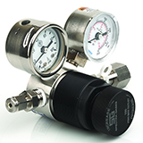 Restek Regulator, Spectra Mini SS High Purity 1 Stage Regulator for 6R Cylinder - CGA 180 0-100psig outlet pressure gauge, ea.
