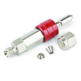 Restek Parker Fitting, 1/8" Male Quick Coupling with Shutoff, Stainless Steel, ea.
