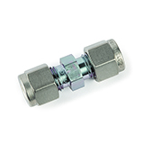 Restek Swagelok Fitting, 1/4" Union, Siltek/Sulfinert Treated, Swagelok # SS-400-6, ea.