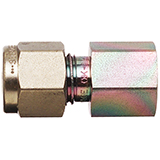 Restek Swagelok Fitting, 1/4" to 1/8" NPT Female Connector, Siltek/Sulfinert Treated, Swagelok # SS-400-7-2, ea.