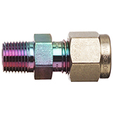 Restek Swagelok Fitting, 1/4" to 1/4" NPT Male Connector, Silcosteel-CR Treated, Swagelok # SS-400-1-4, ea.