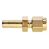 Restek Swagelok Fitting, 1/4" to 1/8" Tube End Reducer, Brass, pk.5