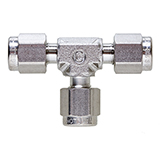 Restek Swagelok Fitting, 1/4" Tee, Stainless Steel, ea.