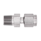 Restek Swagelok Fitting, 1/4" to 1/8" NPT Male Connector, Stainless Steel, pk.2