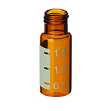 2.0ml Short-Cap Vial (amber) w/White Graduated Marking Spot, pk.100