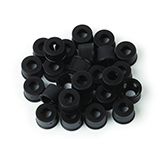 8mm Cap (black) Open-Hole, pk.100